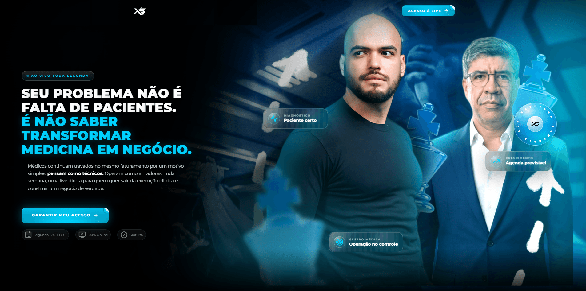 Página do projeto Lives Semanais